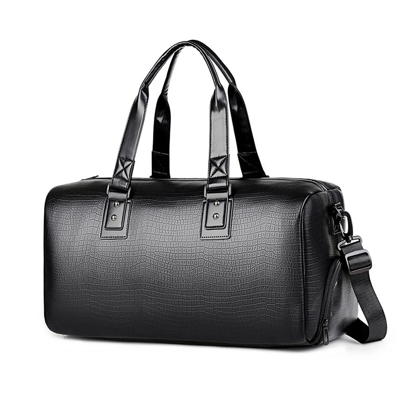 Sac de Voyage Homme PU Motif Croco Sport Business 50x24x24cm – CLEVI Paris