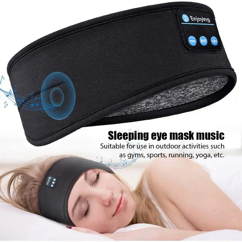 Bandeau Audio Bluetooth 5.0 avec Masque de Sommeil — ANC, Élastique, Sport & Nuit | CLEVI Paris