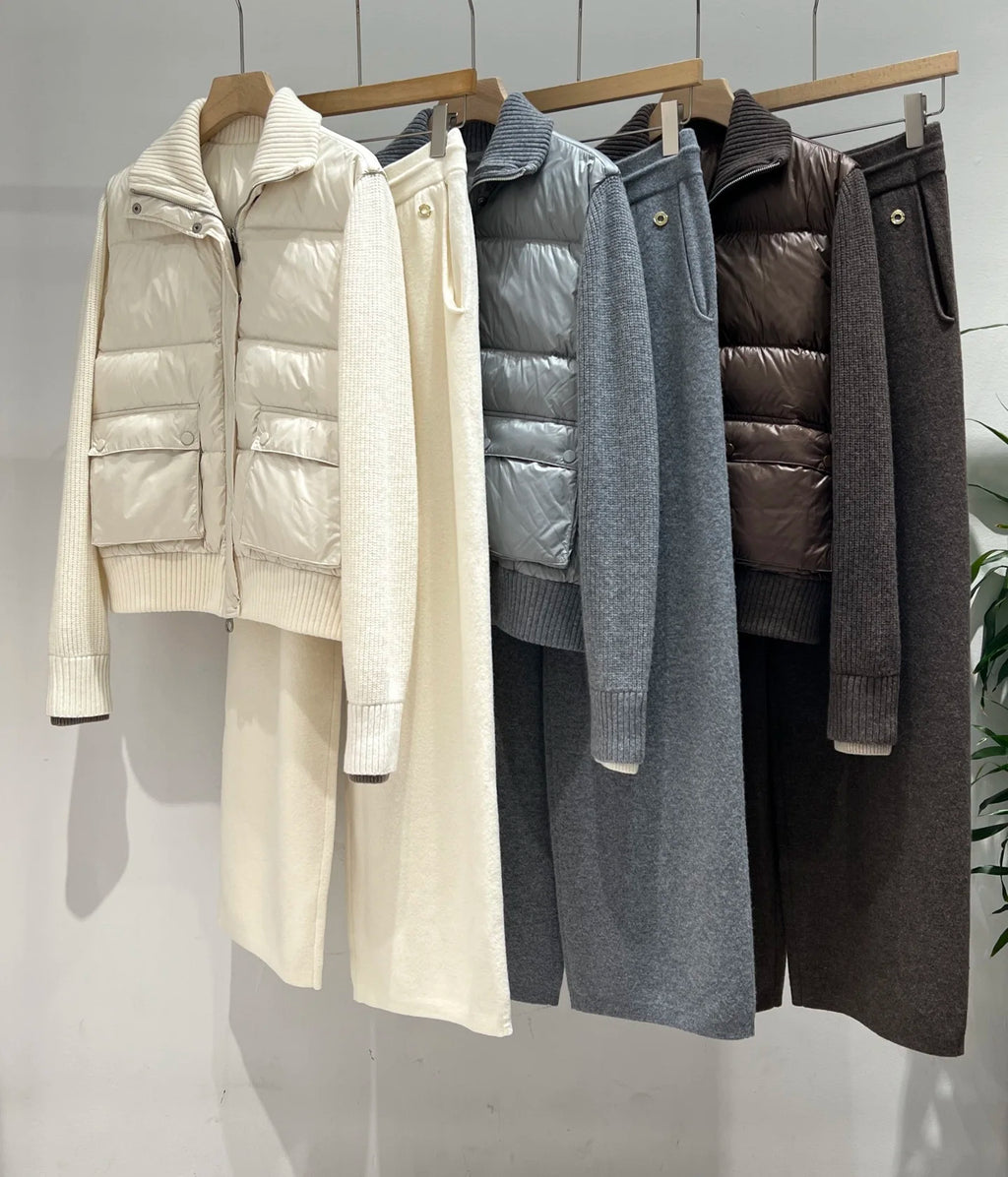 Veste matelassée ou pantalon femme cachemire – CLEVI Paris