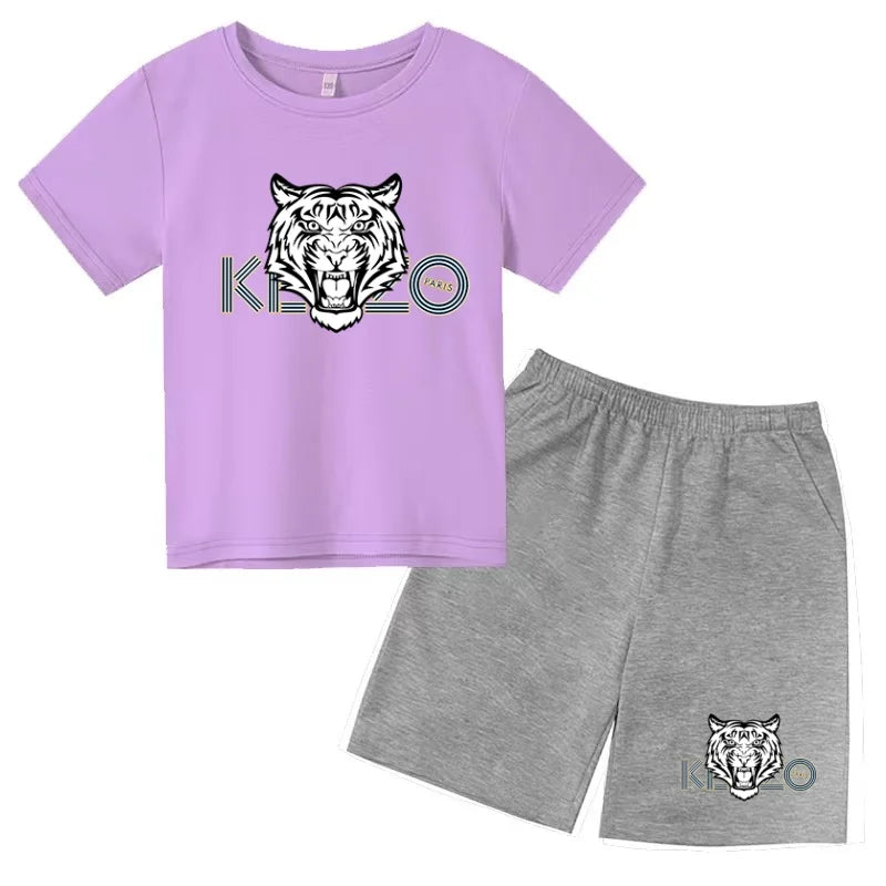 Ensemble enfant T-shirt imprimé et short – CLEVI Paris