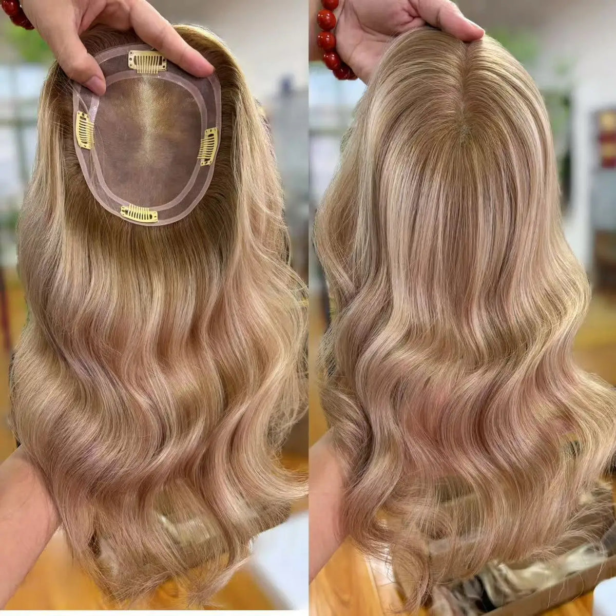 Topper Capillaire Mono Lace 5,5x6,5 Pouces – Cheveux Humains Virgin Hair – CLEVI Paris