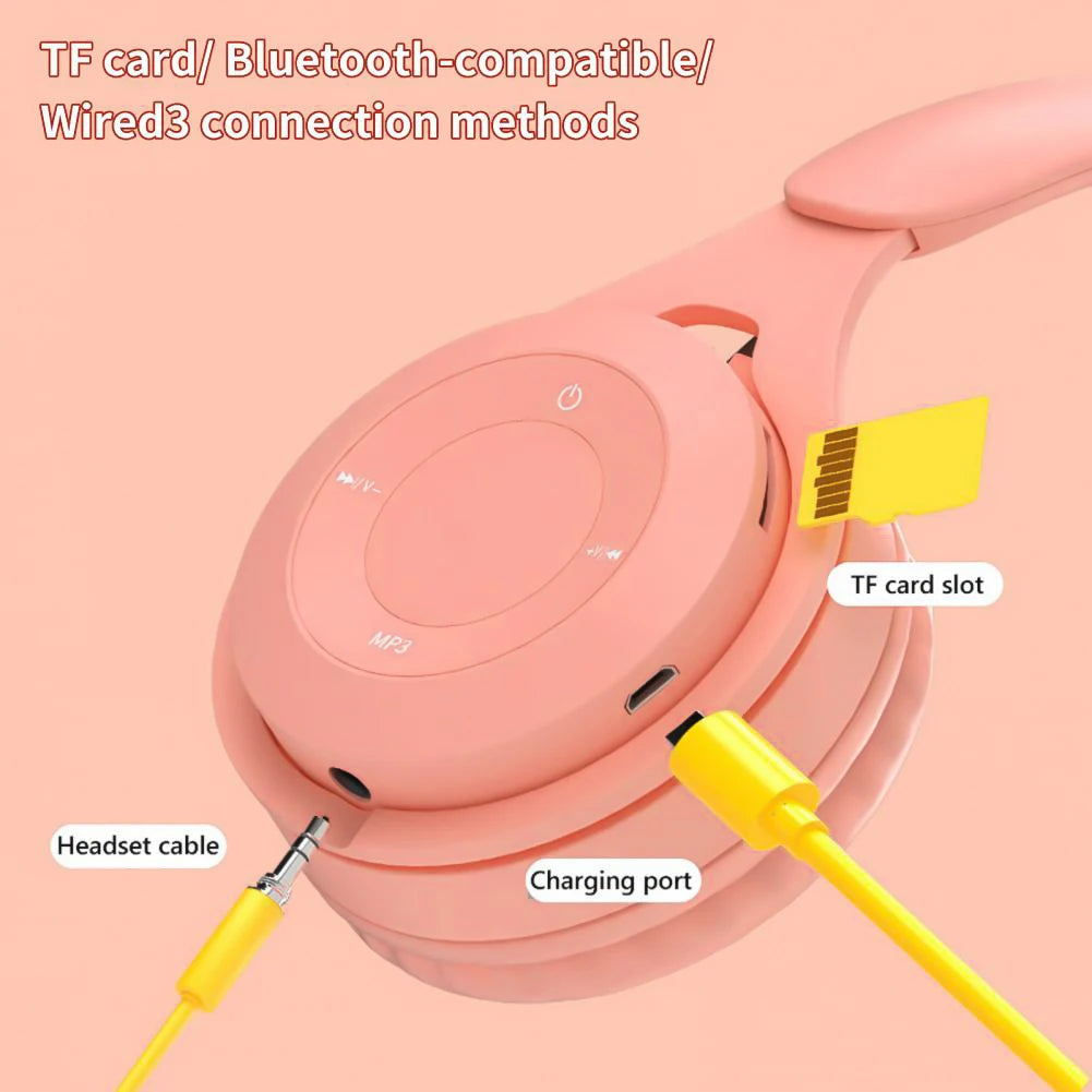 Casque Bluetooth Macaron Y08 Gaming Fille Micro Carte SD – CLEVI Paris