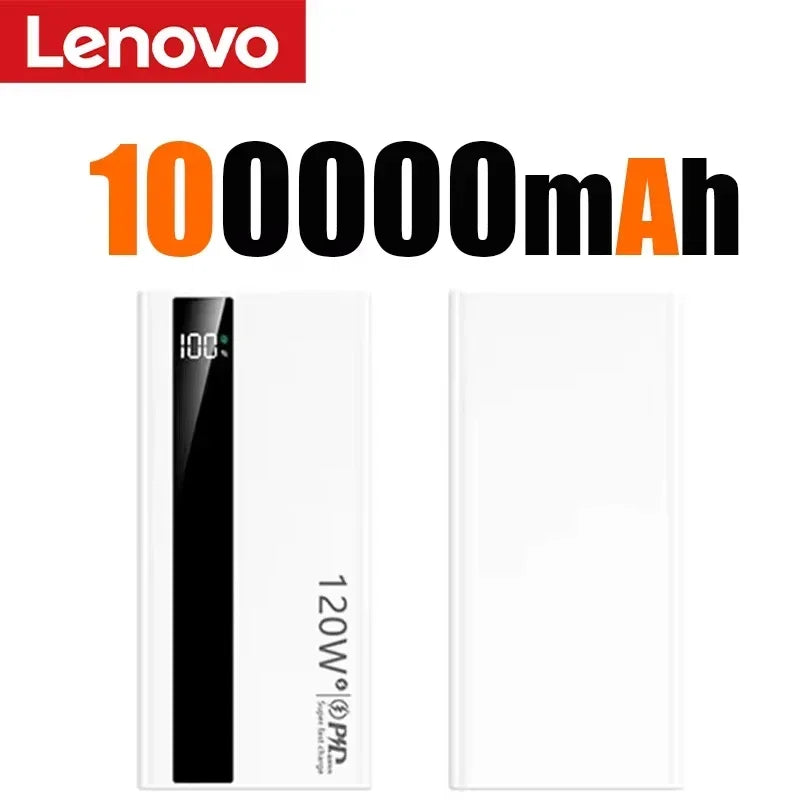 Batterie Externe Lenovo 120W Charge Rapide Bidirectionnelle USB-C Affichage LED – CLEVI Paris