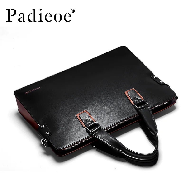 Cabas Cuir Véritable Homme Padieoe Détails Chaînes Business – CLEVI Paris