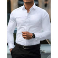 Chemise homme unie en polyester – CLEVI Paris