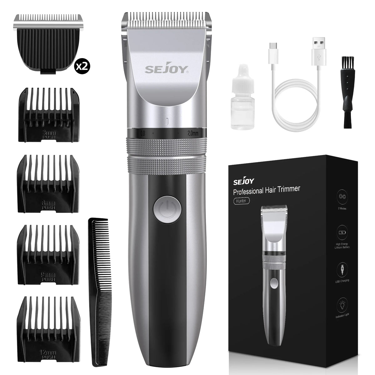 Tondeuse à cheveux USB-C réglable – CLEVI Paris