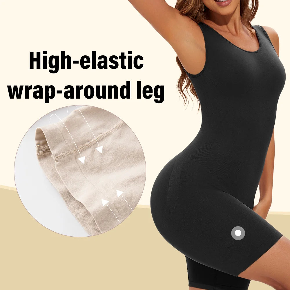 Gaine Gainante Femme Bodysuit Sculptant Sans Couture Contrôle Ferme Bretelles Larges Combinaison Minceur S-XXL – CLEVI Paris
