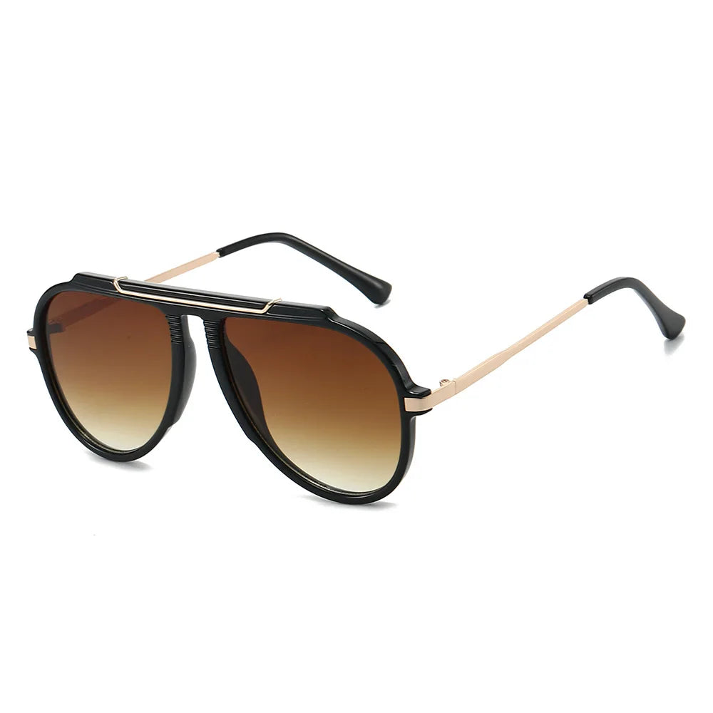 Lunettes de Soleil Oversize Pilot Dégradé Métal Unisexe – CLEVI Paris