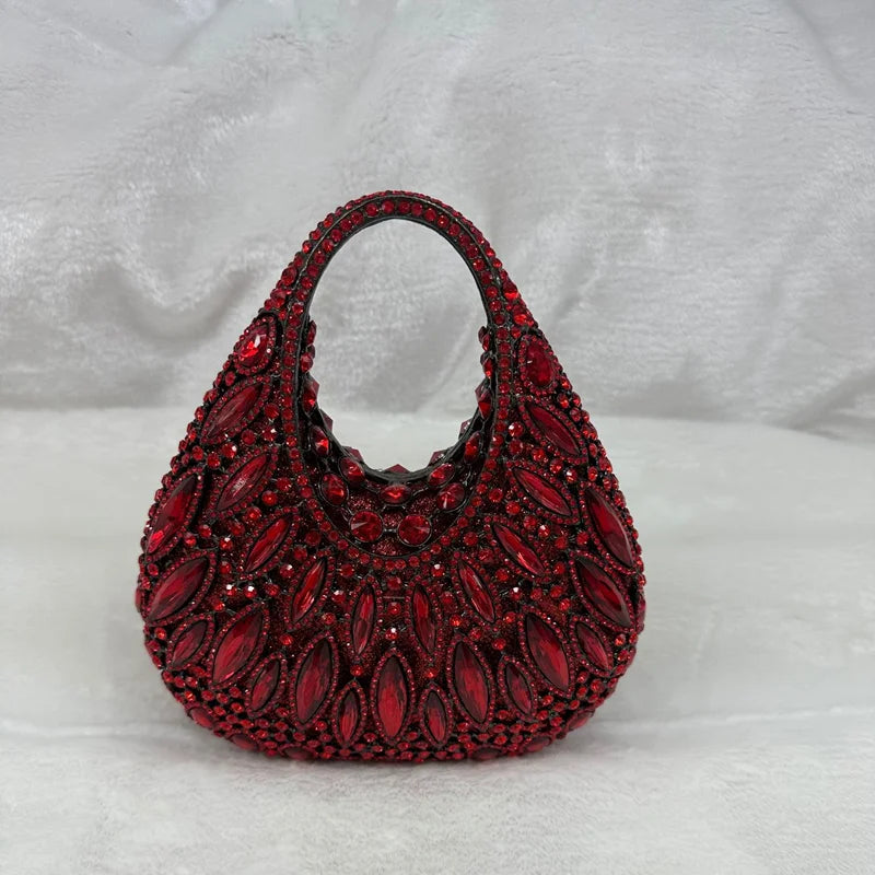 Pochette Soirée Femme Minaudière Strass Cristal 9 Coloris Mariage Gala – CLEVI Paris
