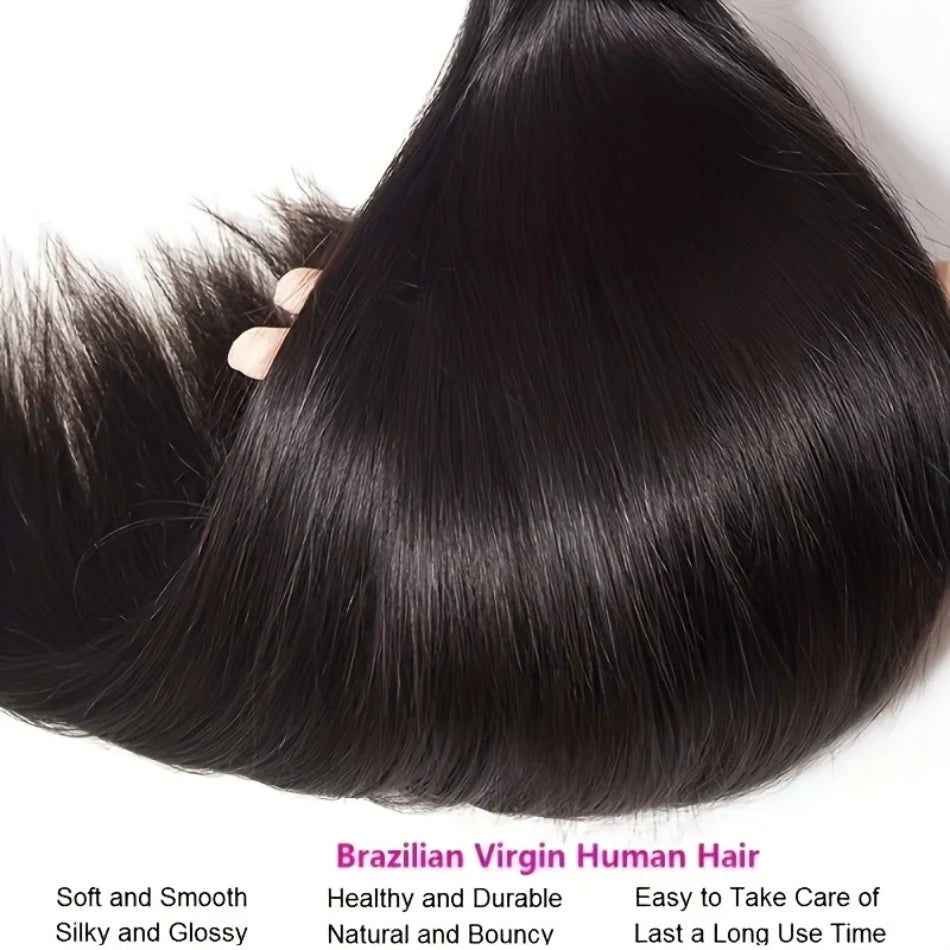 Extensions Straight Cheveux Brésiliens Remy Hair – Bundles 1/3/4 Pcs – CLEVI Paris