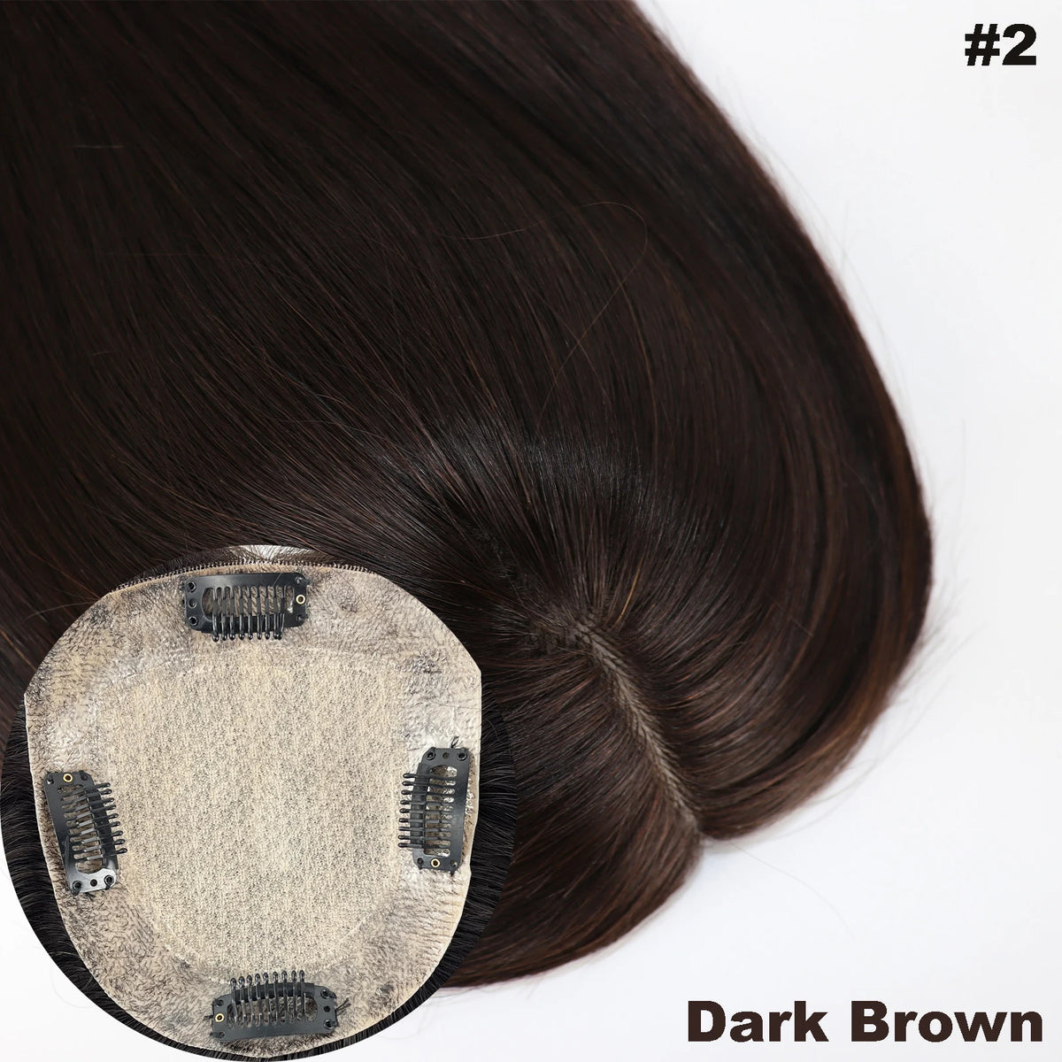 Topper Capillaire Femme Base Soie Cheveux Humains Remy Brésiliens 150% Clips – CLEVI Paris