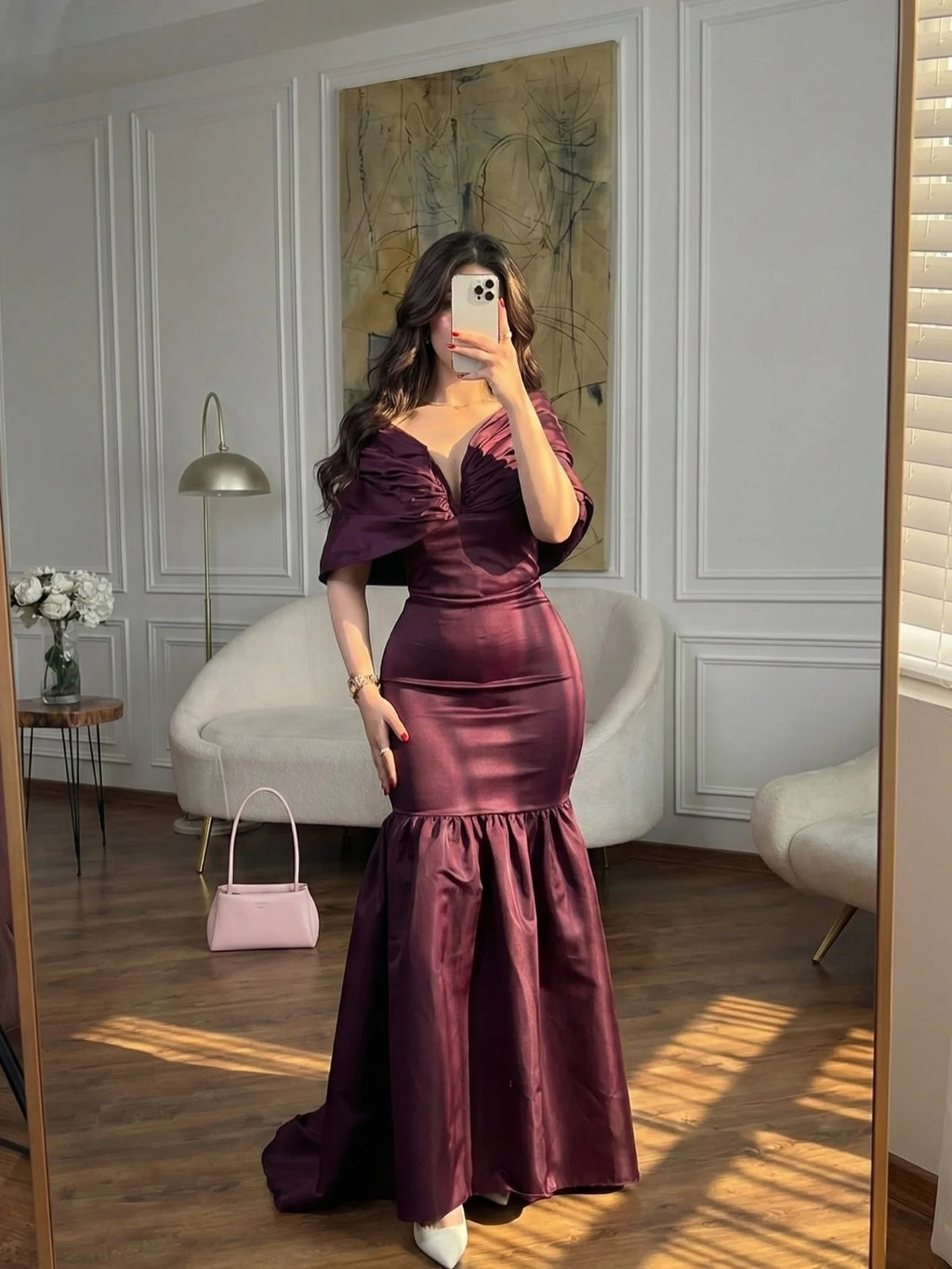 Robe de soirée sirène épaules dénudées – CLEVI Paris
