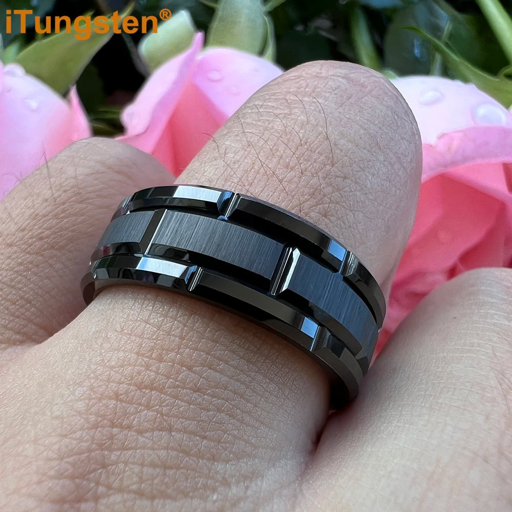 Bague Unisexe en Tungstène Noir, Or ou Argent – CLEVI Paris