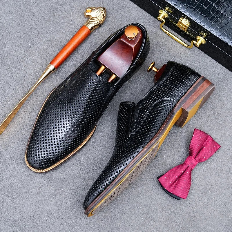 Richelieus Cuir Ajourés Homme Casual Business – CLEVI Paris