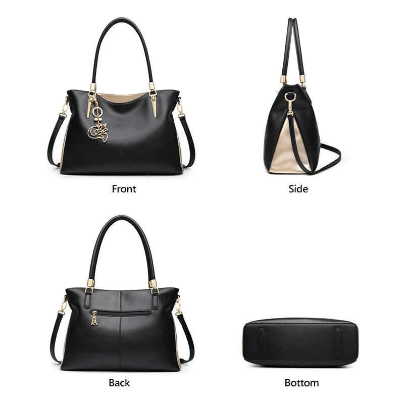 Sac Cabas Cuir Fendu Grande Capacité Femme Bureau – CLEVI Paris
