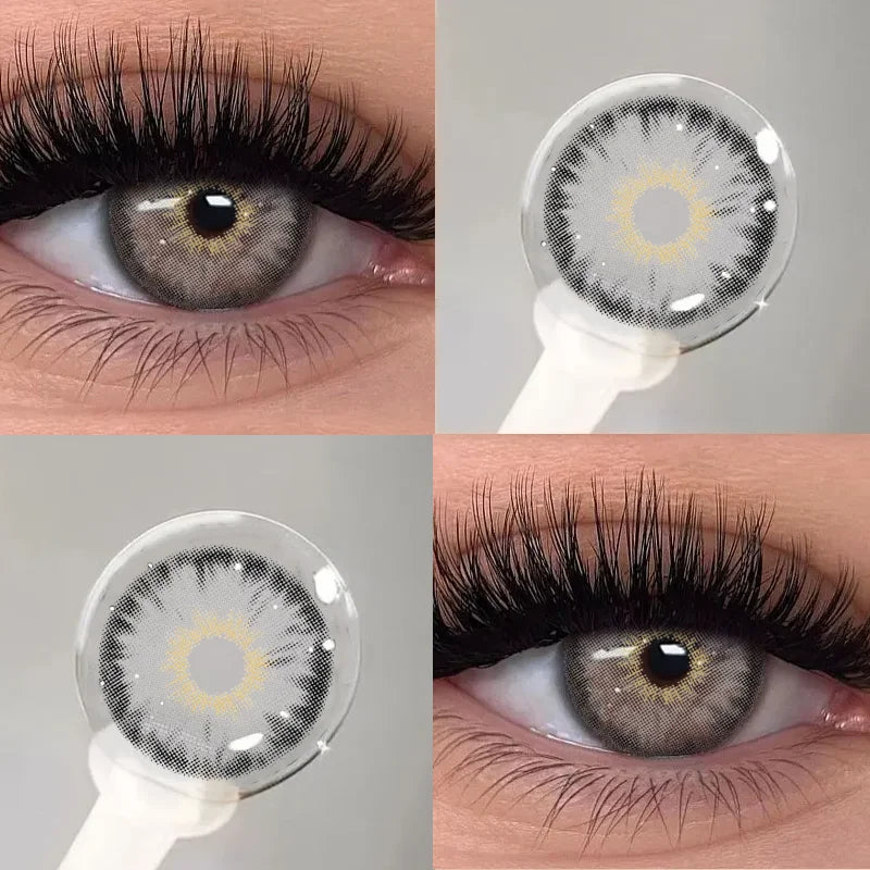 Lentilles de Contact Colorées avec Correction KSSEYE – 6 Teintes, Myopie – 8.00 à 0, Port Annuel