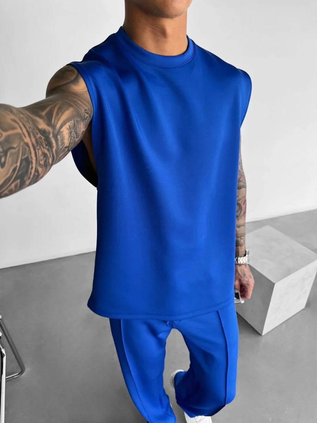 Ensemble 2 Pièces Homme Débardeur + Pantalon Sport Casual Été S-XXL – CLEVI Paris