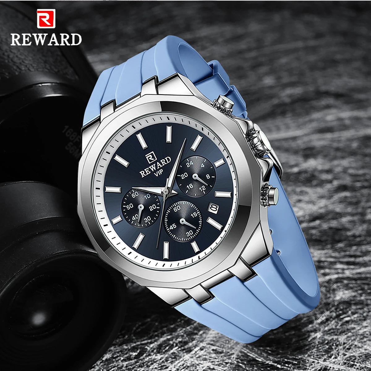 Montre Militaire Quartz Chronographe REWARD Homme – CLEVI Paris