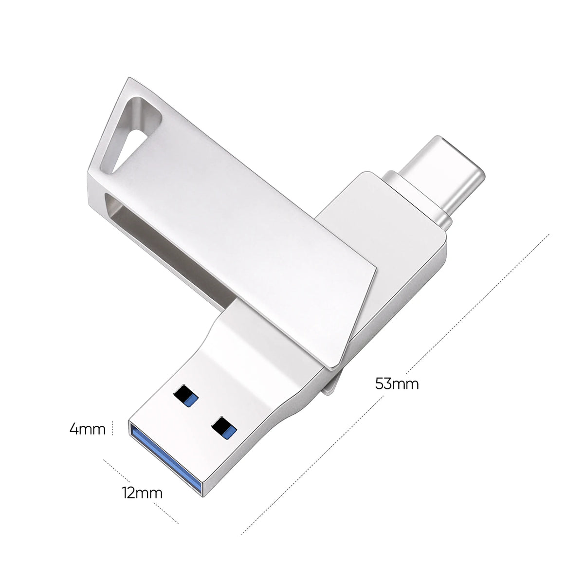 Clé USB-C 3.0 Mini Métal Argent jusqu'à 128 Go – CLEVI Paris