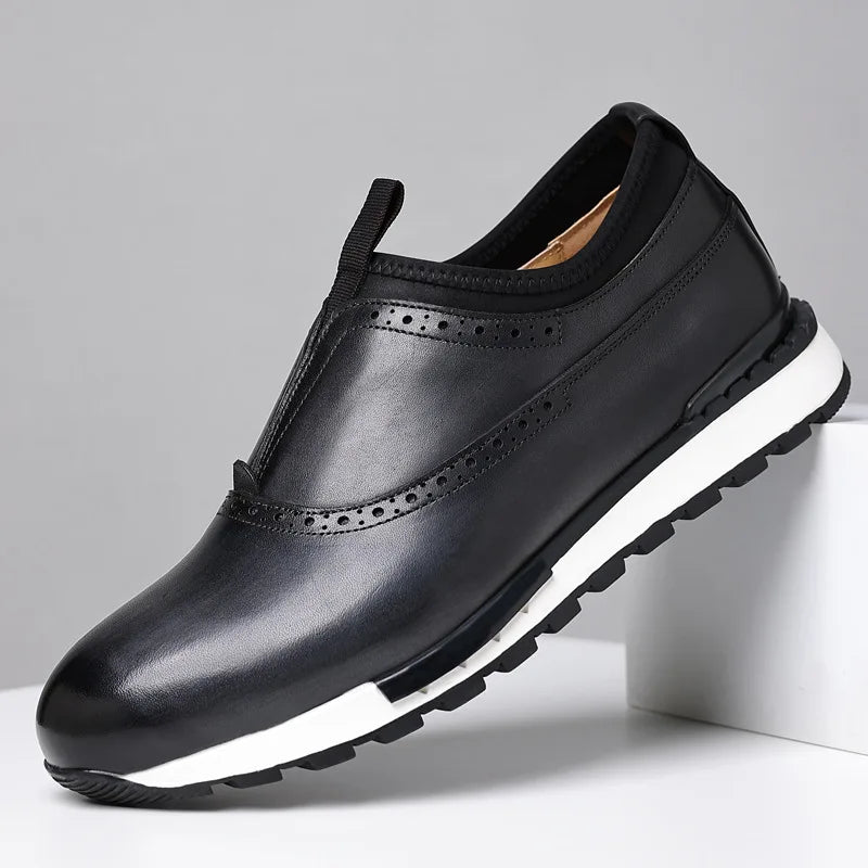 Chaussures homme en cuir à bout rond – CLEVI Paris