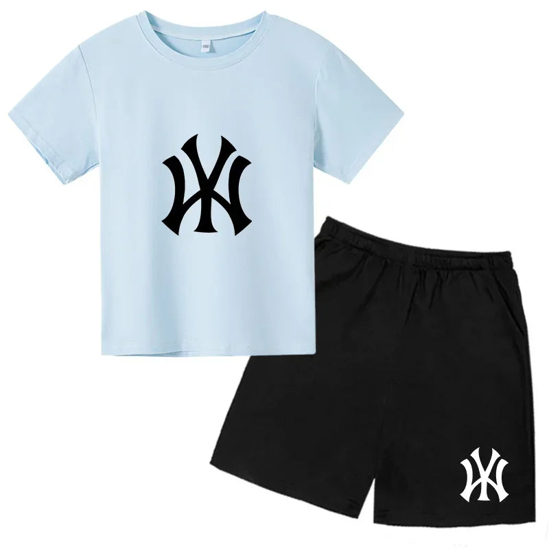 Ensemble enfant T-shirt à lettres et short – CLEVI Paris