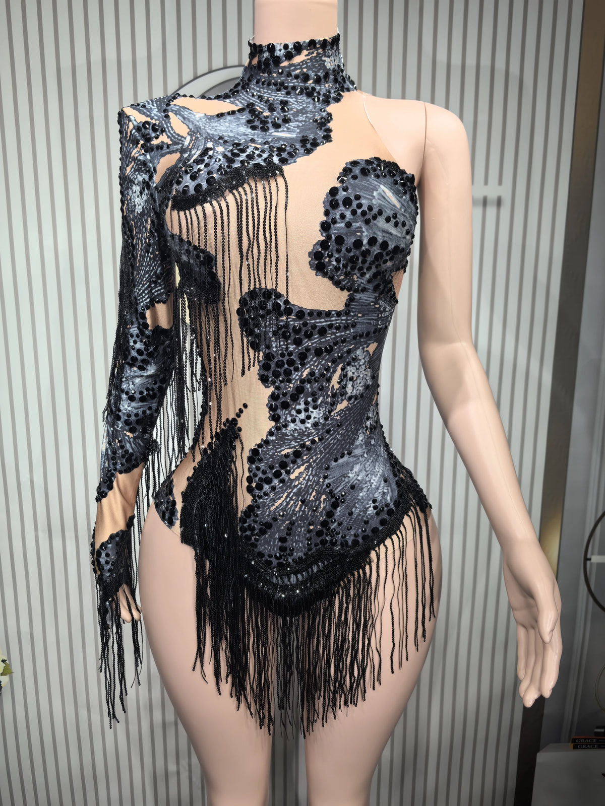 Body Sequins Franges Élastique Danse Scène Nightclub – CLEVI Paris