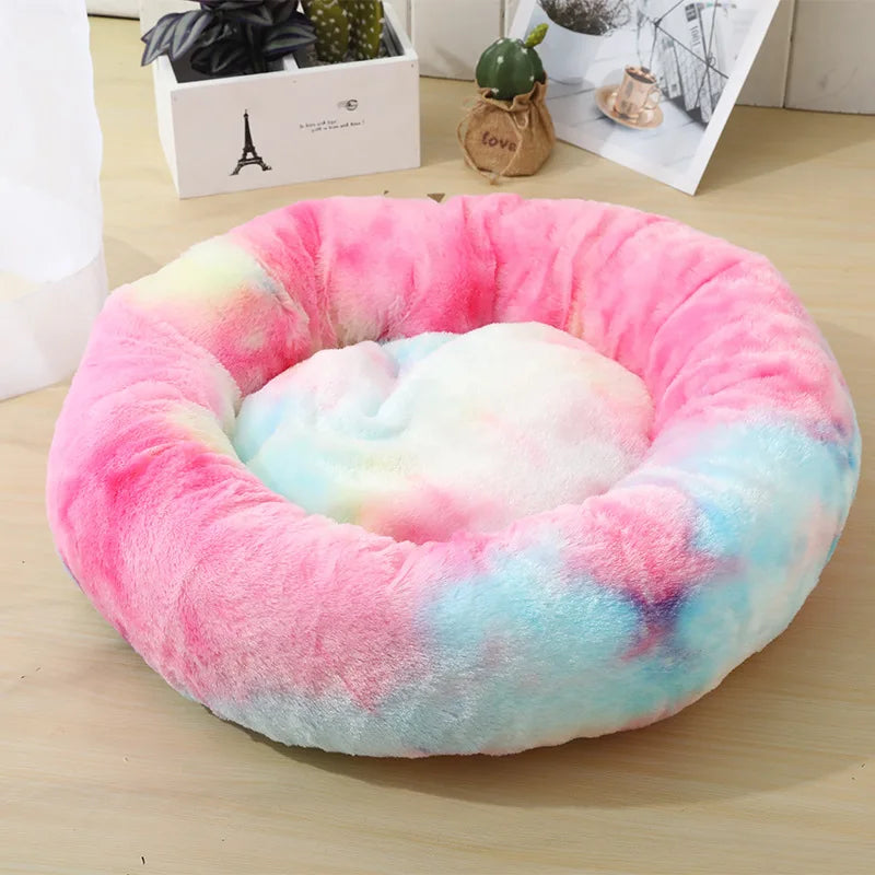 Panier rond en peluche pour chien et chat – CLEVI Paris