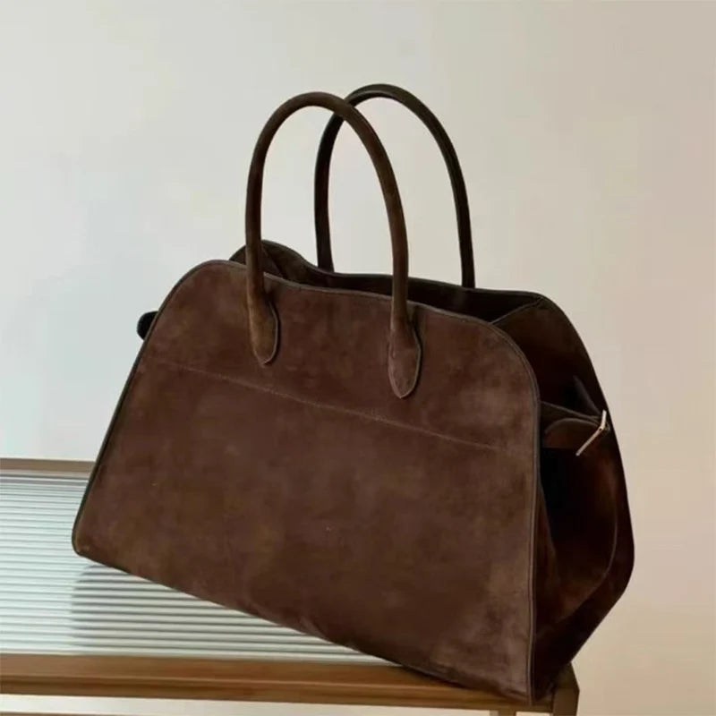 Grand Fourre-Tout Femme Cuir PU Vintage Boucle 39x27x25cm – CLEVI Paris
