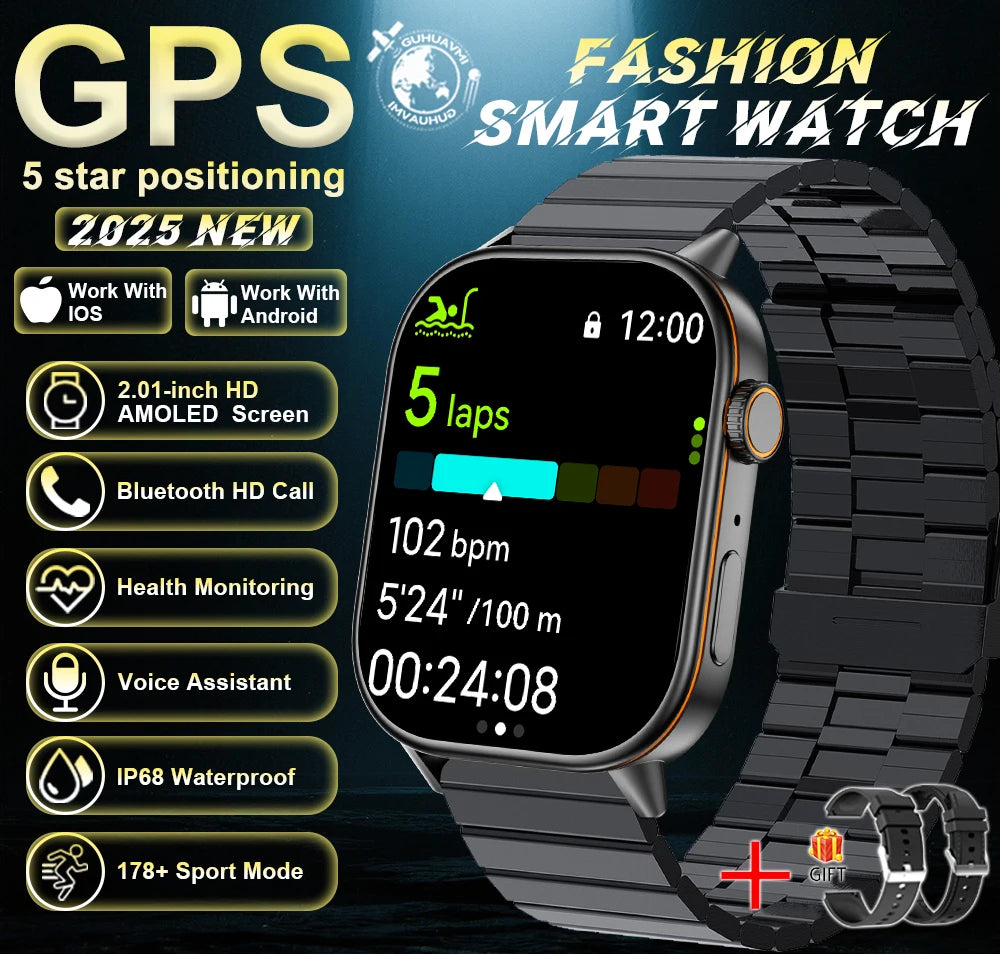 Montre connectée GUHUAVMI AMOLED 2,01 pouces – CLEVI Paris