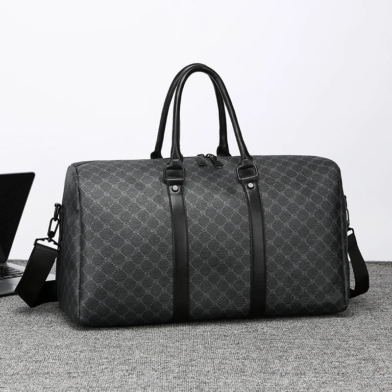 Sac de Voyage Homme PU Motif Géométrique Business 18,5x8,6x10,2cm – CLEVI Paris