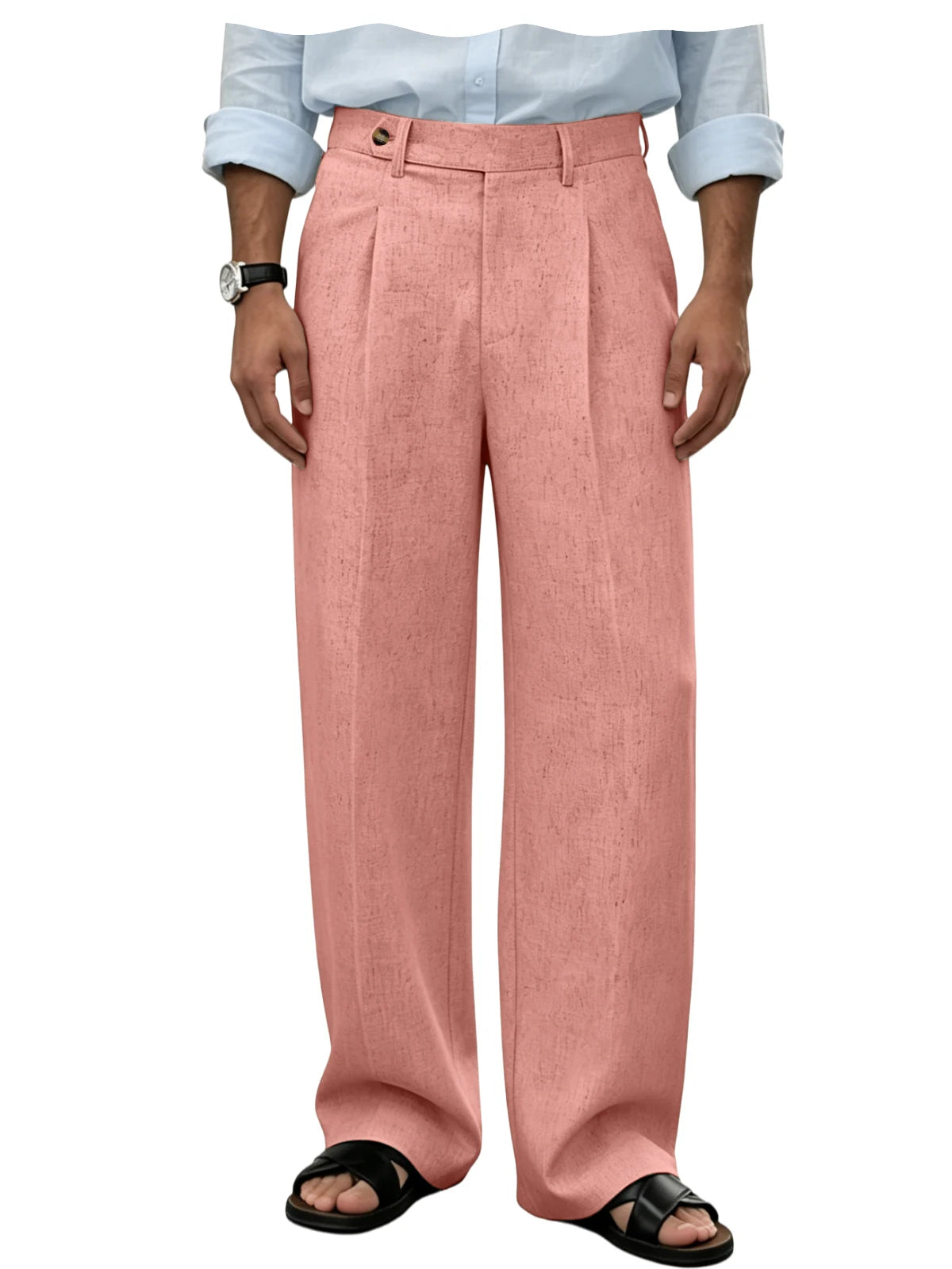 Pantalon homme en lin coupe ample – CLEVI Paris