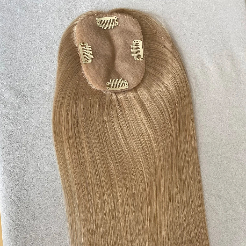 Topper Capillaire Femme Cheveux Humains Remy Base Dentelle 10x12cm Clips – CLEVI Paris