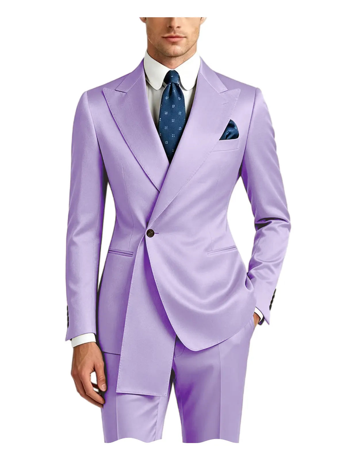 Smoking homme en satin 2 pièces – CLEVI Paris