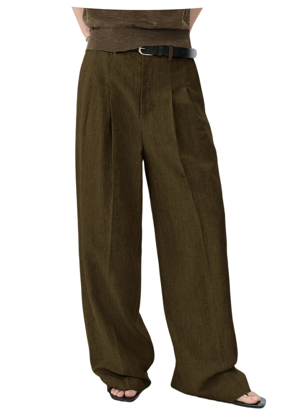 Pantalon large en lin pour homme – CLEVI Paris