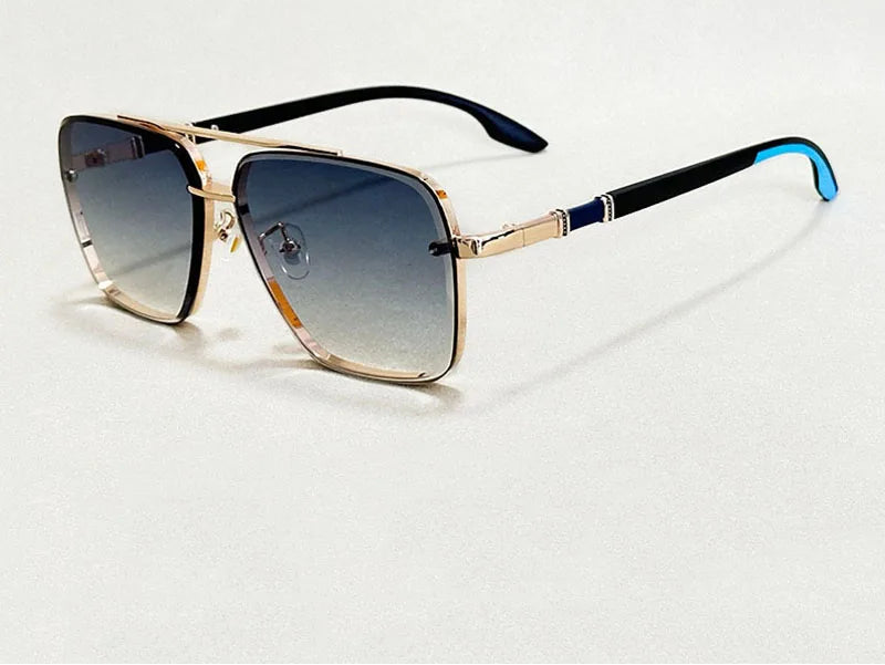 Lunettes de Soleil Carrées Vintage Luxe Miroir UV400 Unisexe – CLEVI Paris