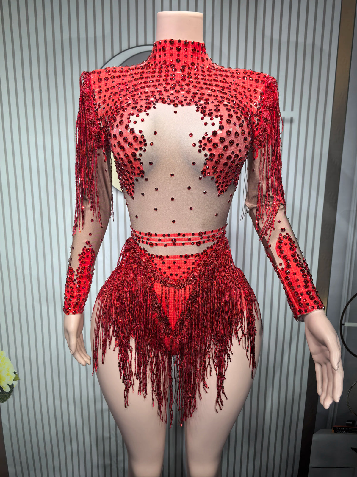 Body Sequins Franges Élastique Danse Scène Nightclub – CLEVI Paris