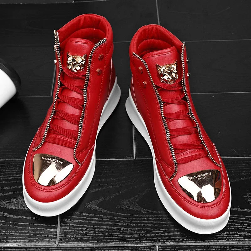 Sneakers Montantes Homme Style Skate Plateforme – CLEVI Paris