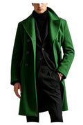 Manteau long homme laine mélangée croisé – CLEVI Paris