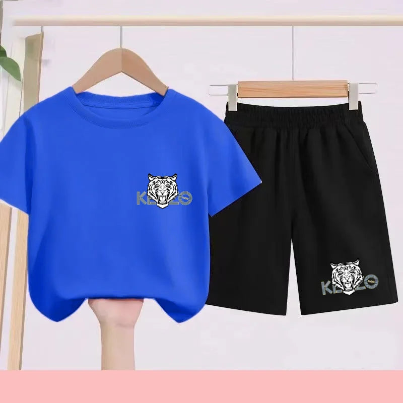 Ensemble enfant imprimé à col rond – CLEVI Paris