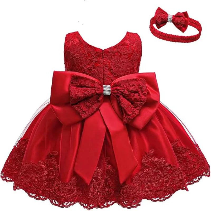 Robe de cérémonie bébé fille en dentelle – CLEVI Paris
