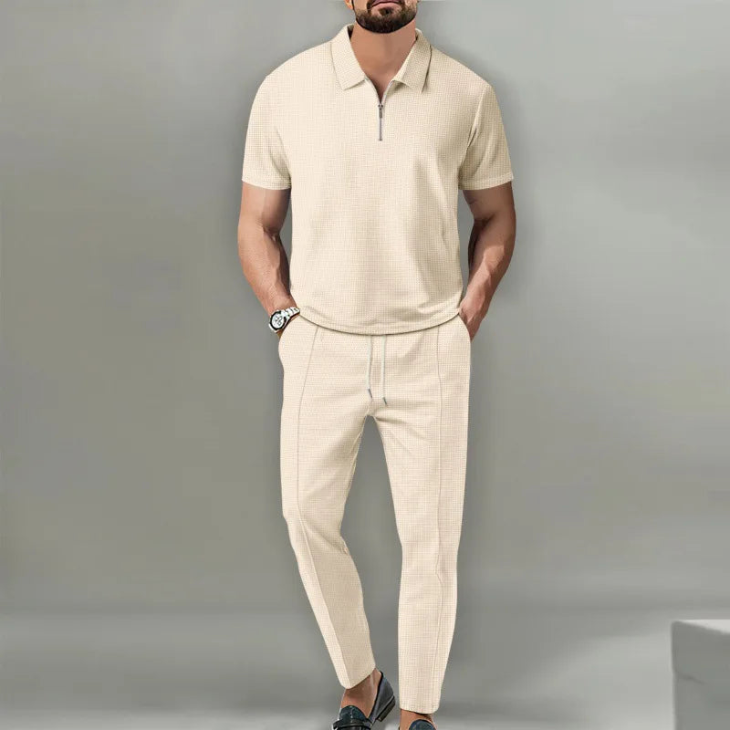 Ensemble homme polo zippé et pantalon – CLEVI Paris