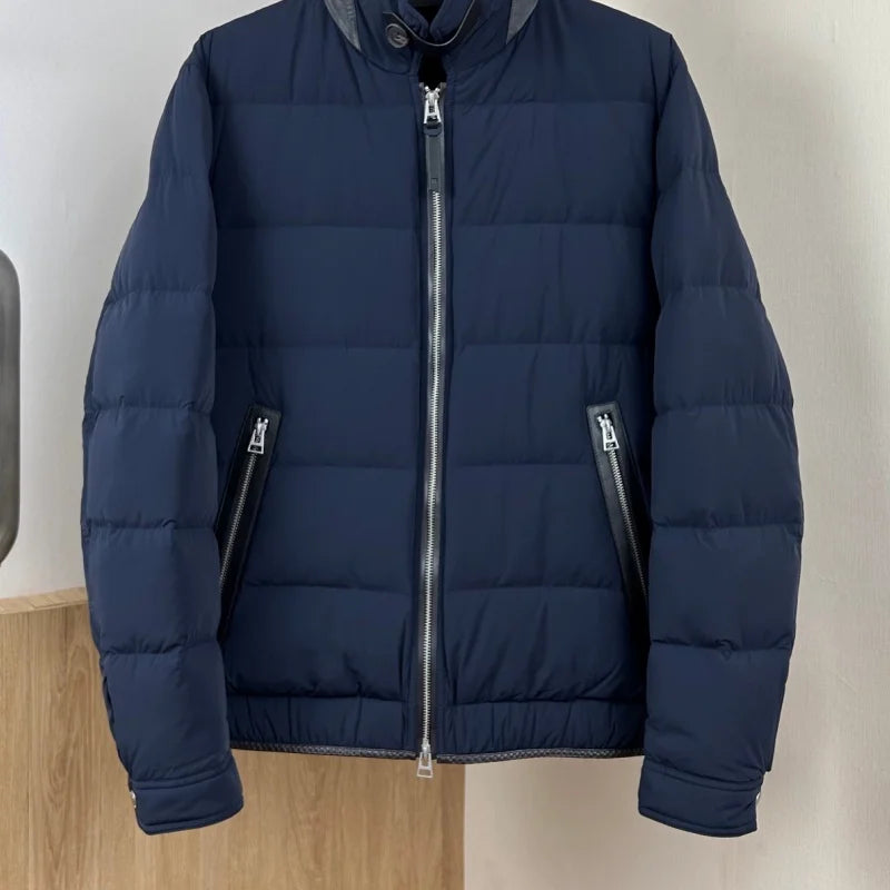 Veste homme à capuche bleu marine – CLEVI Paris