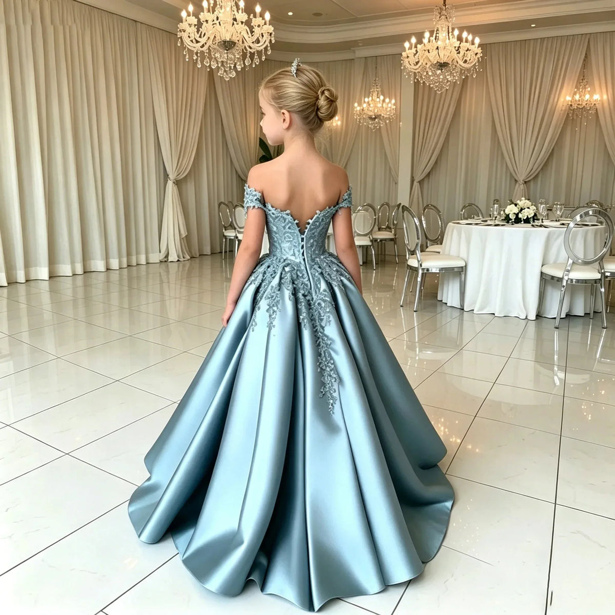 Robe cérémonie fille style princesse – CLEVI Paris
