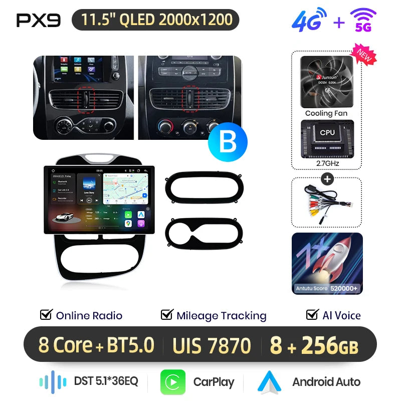 Autoradio AWESAFE Clio 4 CarPlay 2012–2019 – CLEVI Paris