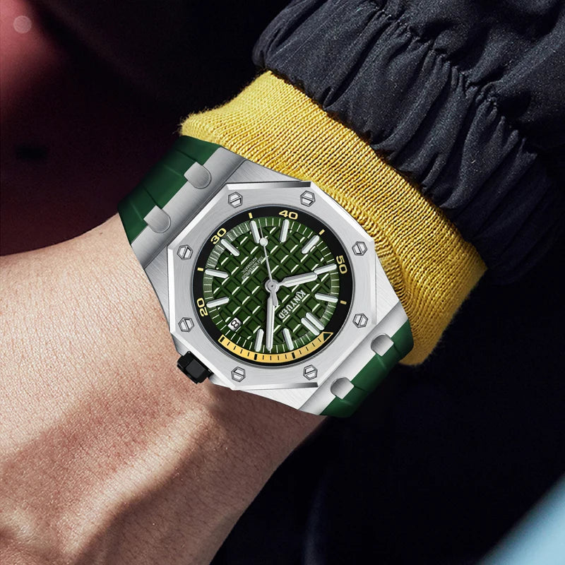 Montre Mécanique Militaire KINYUED Homme Acier – CLEVI Paris