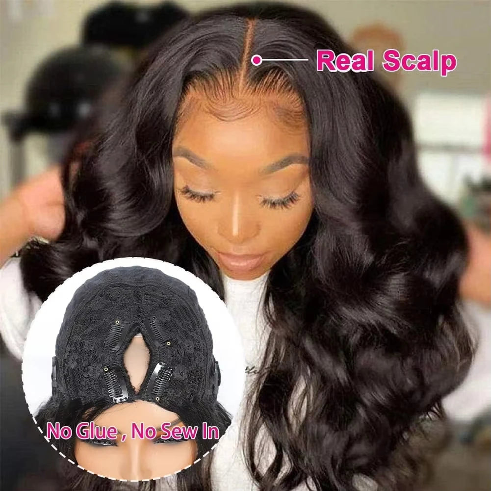 Perruque V/U Part Body Wave Cheveux Humains Brésiliens – CLEVI Paris