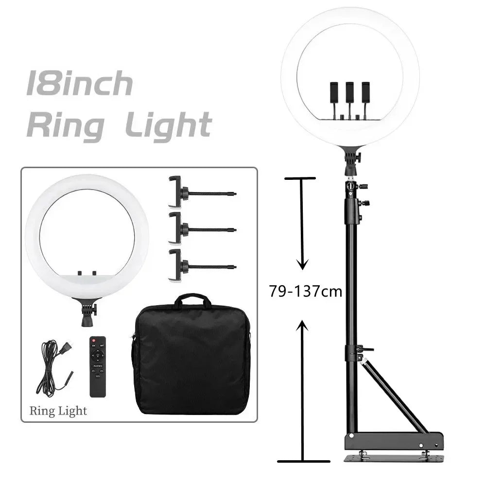 Anneau LED SH 18 pouces et supports au choix – CLEVI Paris