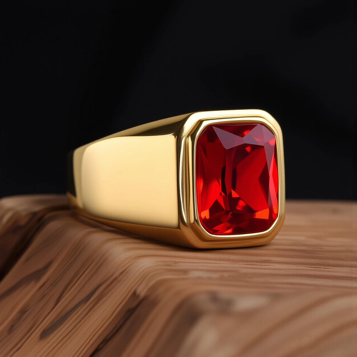 Bague Unisexe Acier Inoxydable Doré 18K – CLEVI Paris