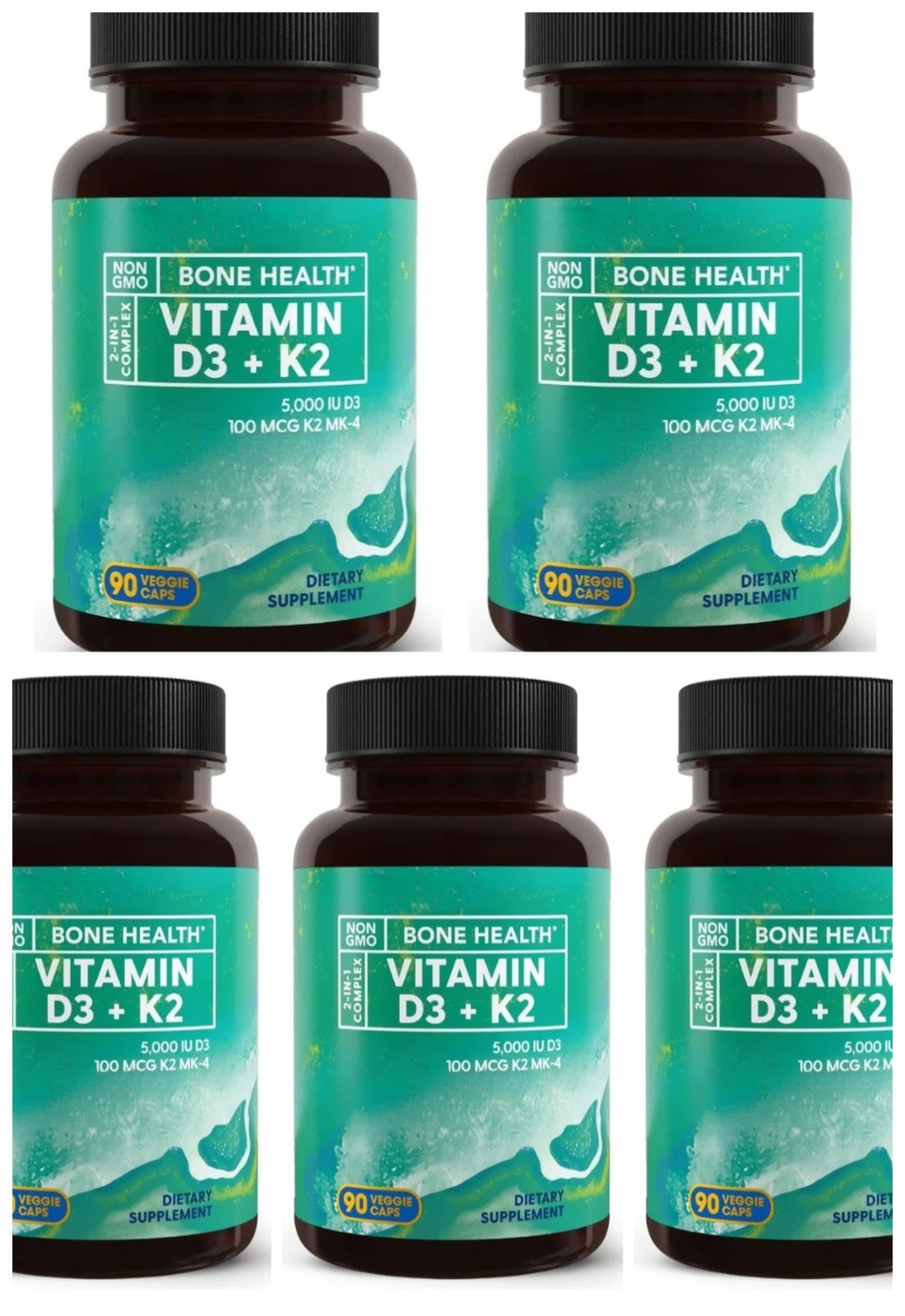 Vitamines D3 et K2, 90 gélules – CLEVI Paris