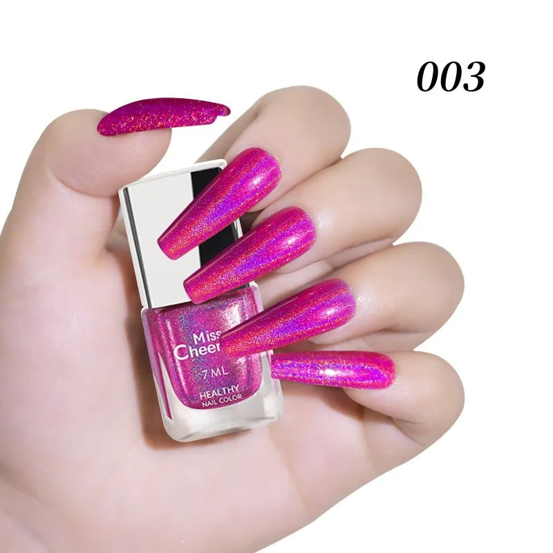 Vernis à Ongles Holographique Glitter Arc-en-Ciel – Séchage Rapide 8 Teintes – CLEVI Paris